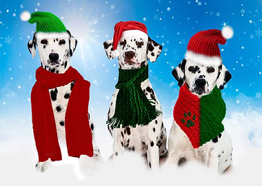 Christmas Dalmatians