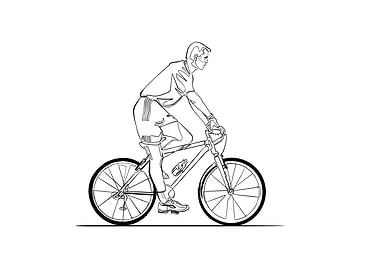 Cyclist Continuous Line