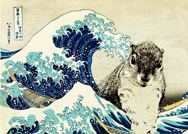 Great wave photobomb