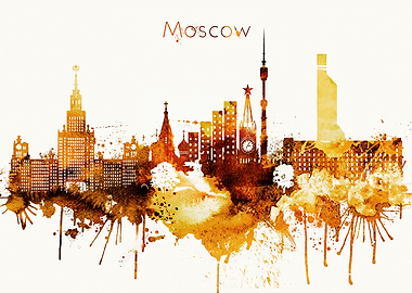 Moscow Russia Skyline
