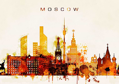 Moscow Russia Skyline