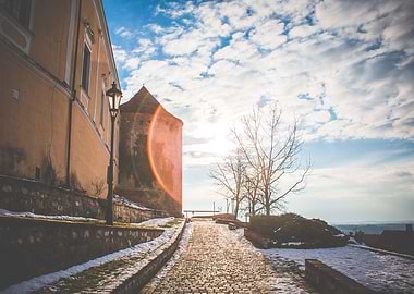 Sunset Over an Old Castle