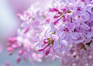 Soft Pink Lilac Flowers