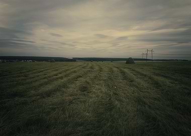 Tha haystack on the field