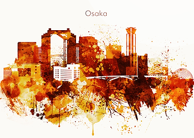 Osaka Japan Skyline