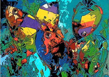 fantasy of tropical fish