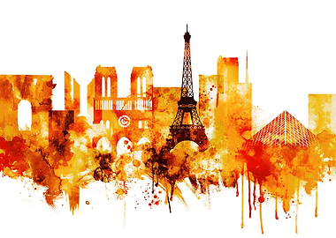 Paris France Skyline