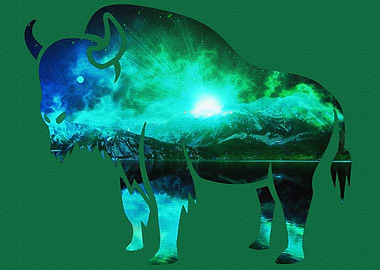 bull in atmosphere sky