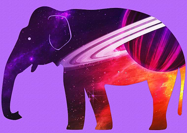 elephant in planet Saturn