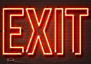 Exit neon sign