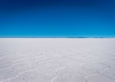 Hexagons on salt lake