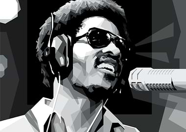 Stevie Wonder Grayscale
