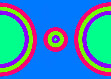 SemiCircles on Blue