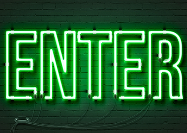 Enter neon sign