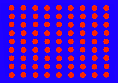 Red Dots on Blue