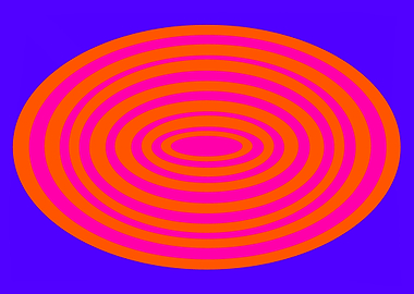 Orange Elipses on Blue