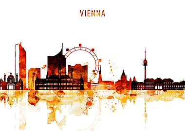 Vienna Austria Skyline