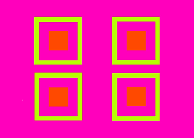 Four Squares on Pink