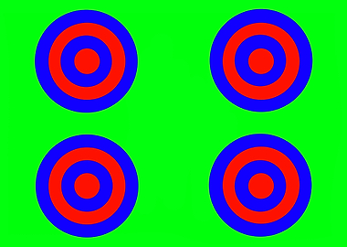 Four Targets on Green