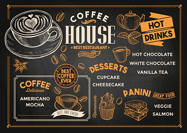 Coffee house blackboard