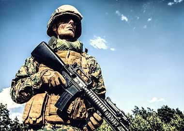 Location shot of US Marine