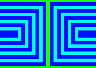 Blue Rectangles on Green