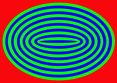 Blue and Green Elipses