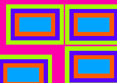 Four Rectangles on Pink