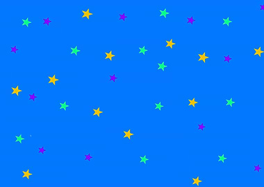 Yellow Purple Green Stars