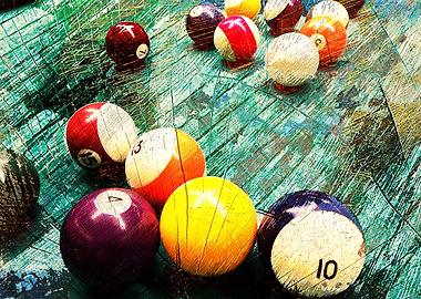 Billiard art print 12
