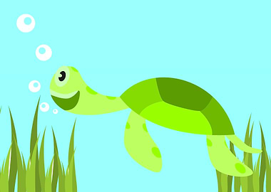 Illustration of a cute gre