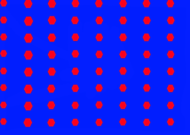 Red Polygons on Blue