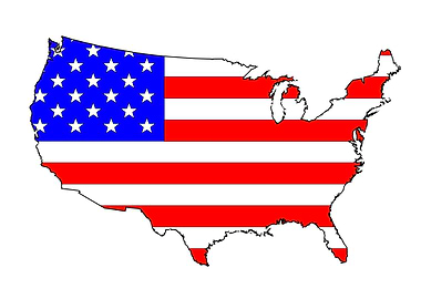 USA Flag Map