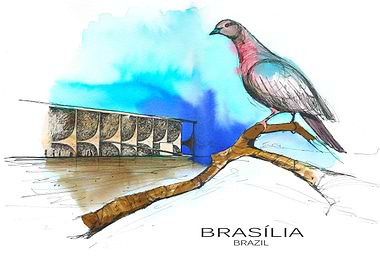 Brasilia Travel Poster