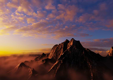 Sunset mountains
