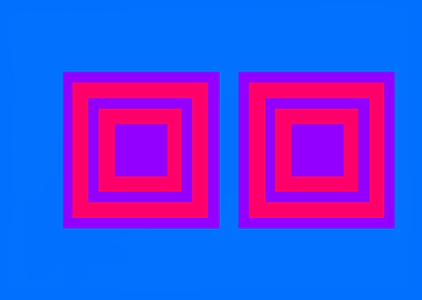 Two Squares on Blue