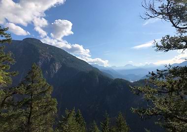 top of a hike in devils