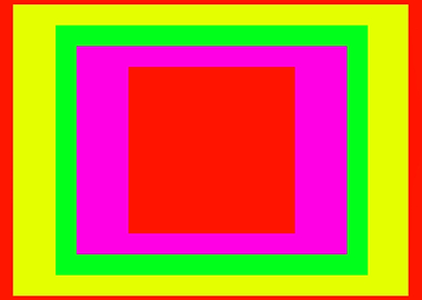 Orange Square in Rectangle