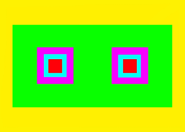 Two Squares on Yellow
