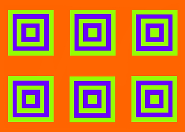 Six Squares on Orange