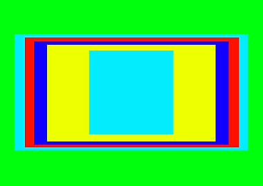 Blue Square on Green