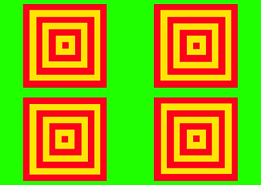 Four Squares on Green
