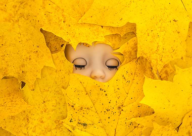 Moody doll in yellow