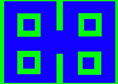 Four Green Squares