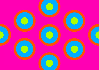 Nine Circles on Pink