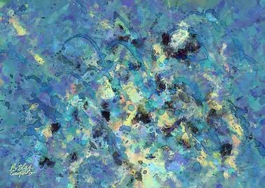 Abstract Distorted Teal