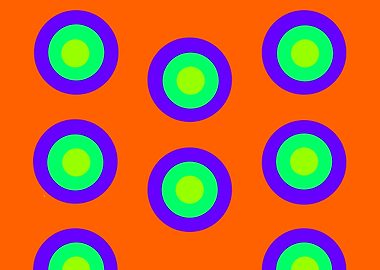 8 Circles on Orange