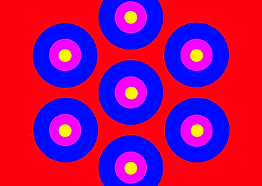 7 Circles on Red