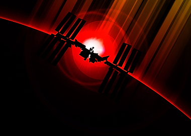 spaceship crosses the plan