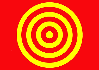 Yellow Circles on Red